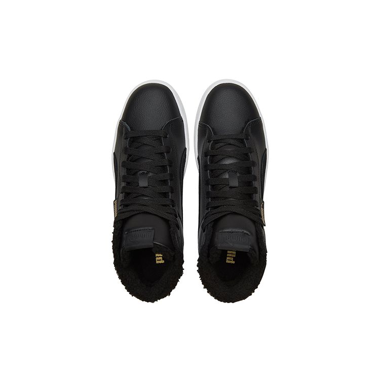 Puma 1948 Mid Lfur Fleece gefüttert Warm Langlebig High Top Sneakers Unisex Sneaker Schwarz 364977-01