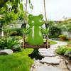 Pastoral Style Outdoor Decor Garden Swing Frog Statue, Resin Hanging Ornament, Whimsical Hand Painted Crafts Cute Figurine for Front Porch Yard
