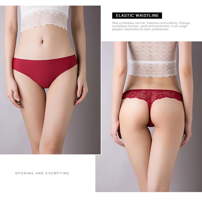 Women Floral Hollow Out Lace Panty Women's Sexy Lace Panties Low-Waist Briefs Sexy Perspective Intimate Female Underpants