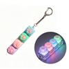 Light Up Keyboard Keychain Crystal Clicker Fidget Toy Stress Relief Sensory Toy Portable Car Desk Decor Gift for Adults Kids