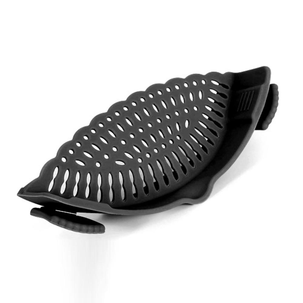 Premium Silicone Clip on Strainer Universal Draining Pot Strainer Heat Resistant Flexible Kitchen Basket Colander Meat
