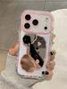 Cartoon Cute Puppy Dog Mirror Phone Case For iPhone 13 14 15 16 17 Pro Max Shockproof Back Cover
