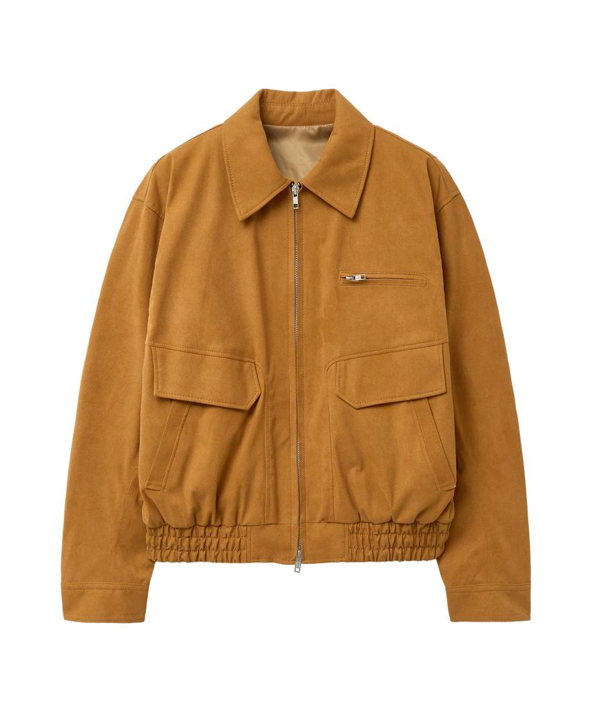 Sperone Suede Signature Crop Jacket (Camel)
