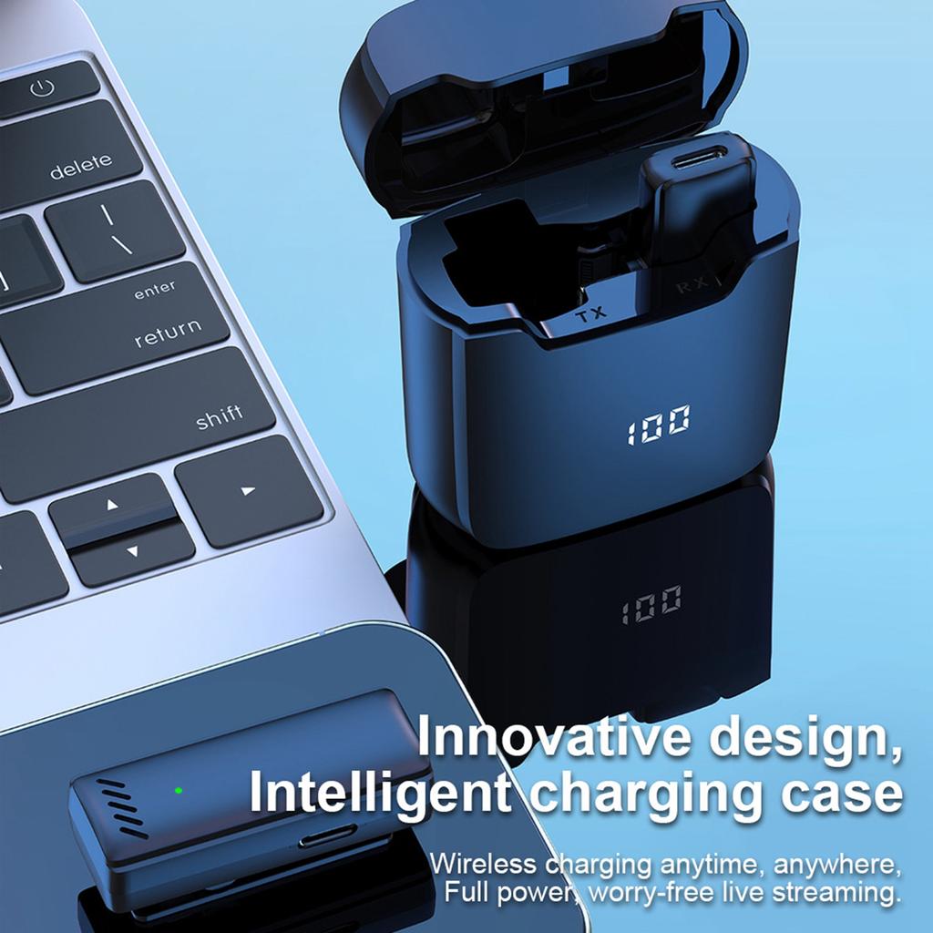 Mini Wireless Lavalier Microphone for Mobile Phone 360 degrees  Omnidirectional Lapel Mic Noise Reduction Compatible