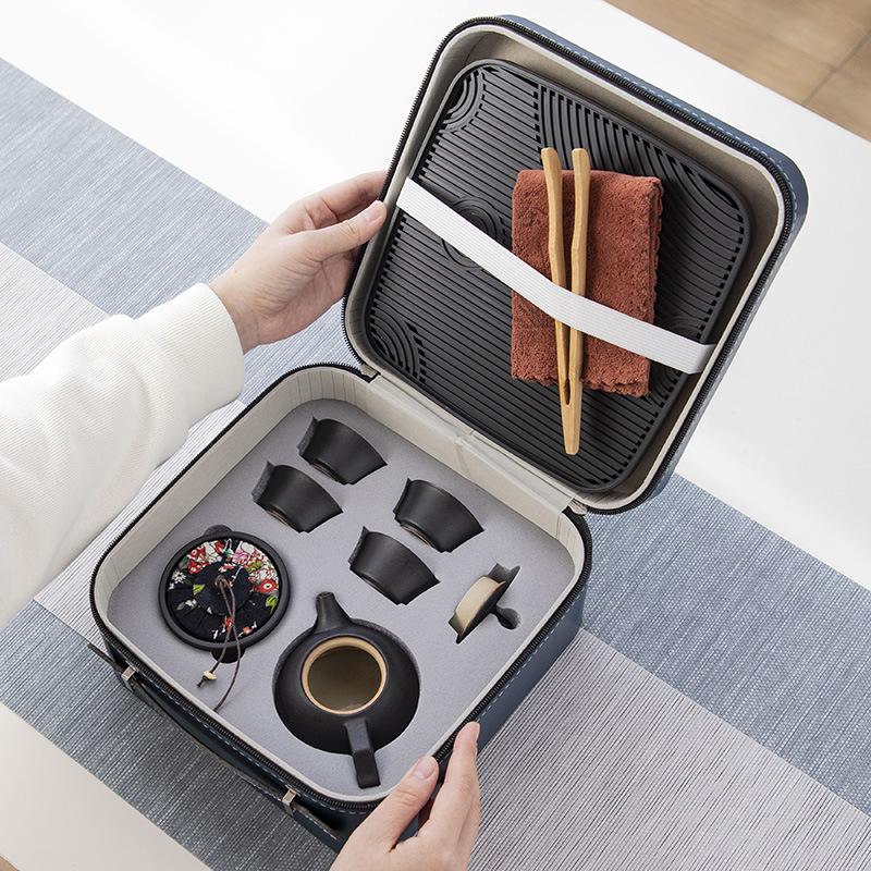 Portable outdoor travel tea set with gifts Business company high-end gifts