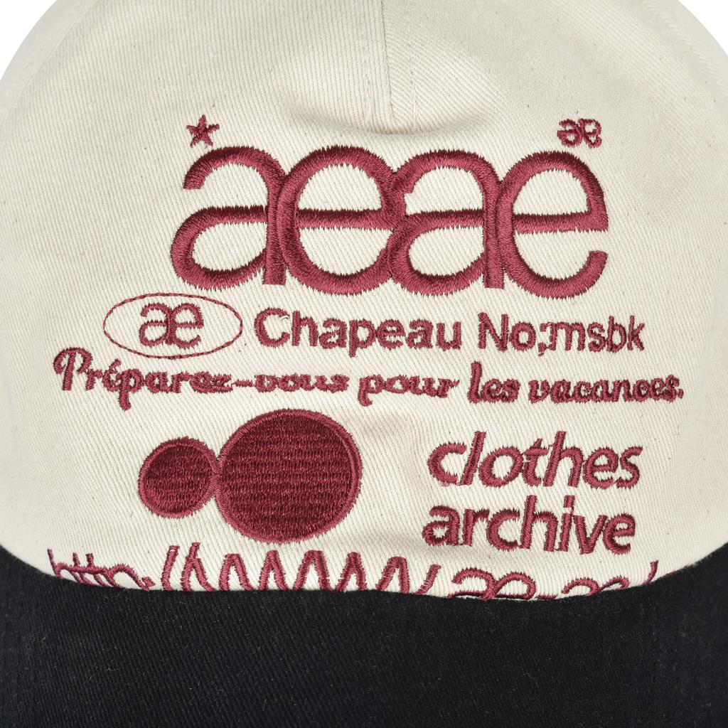Eiieii Web Logo 5 Pannel Ball Cap - [Ecru/Black]