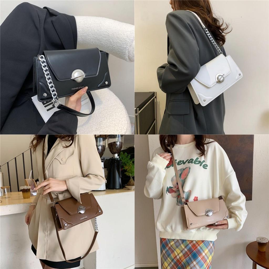 Stylish Pu Small Shoulder Bag For Women In Black White And Khaki Perfect For Daily Use