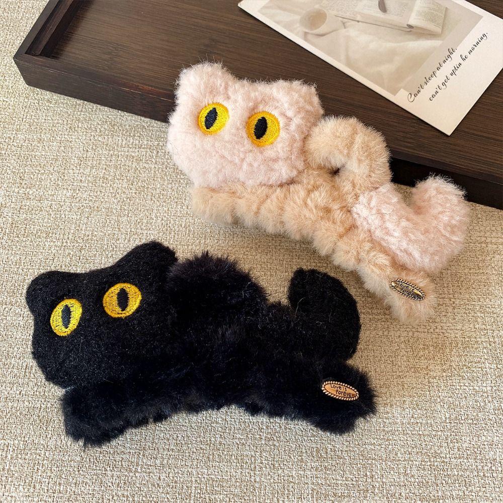kitten Cat Hair Clip Grab Clip Cute Hairpin Creative Plush Hair Claw  Daily