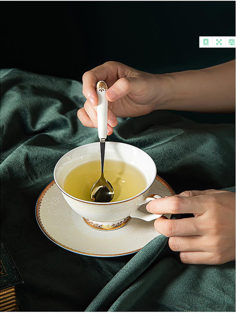 Set of High Quality English Afternoon Tea Luxury Bone Porcelain Glass Exquisite Gift Box