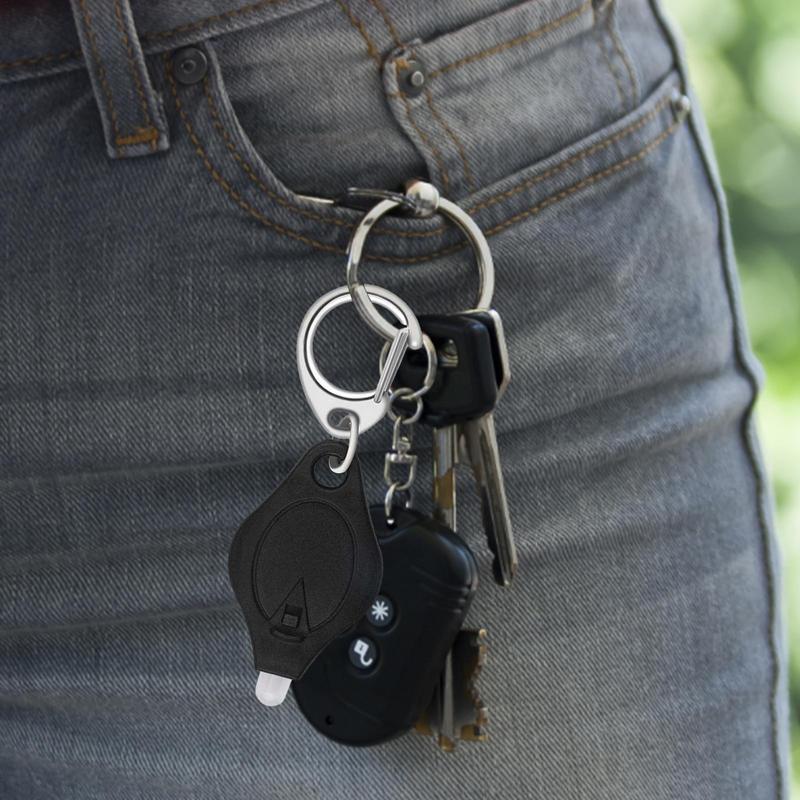 Mini LED Working Light Portable Pocket Flashlight USB Key Lamp With Duals Function Switchs Squeeze Button Keychain Flashlight