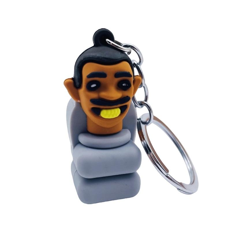 Toilet Skibidi Keychain Cute Pendant Ring Key Holder Bag Charm Gifts Decoration
