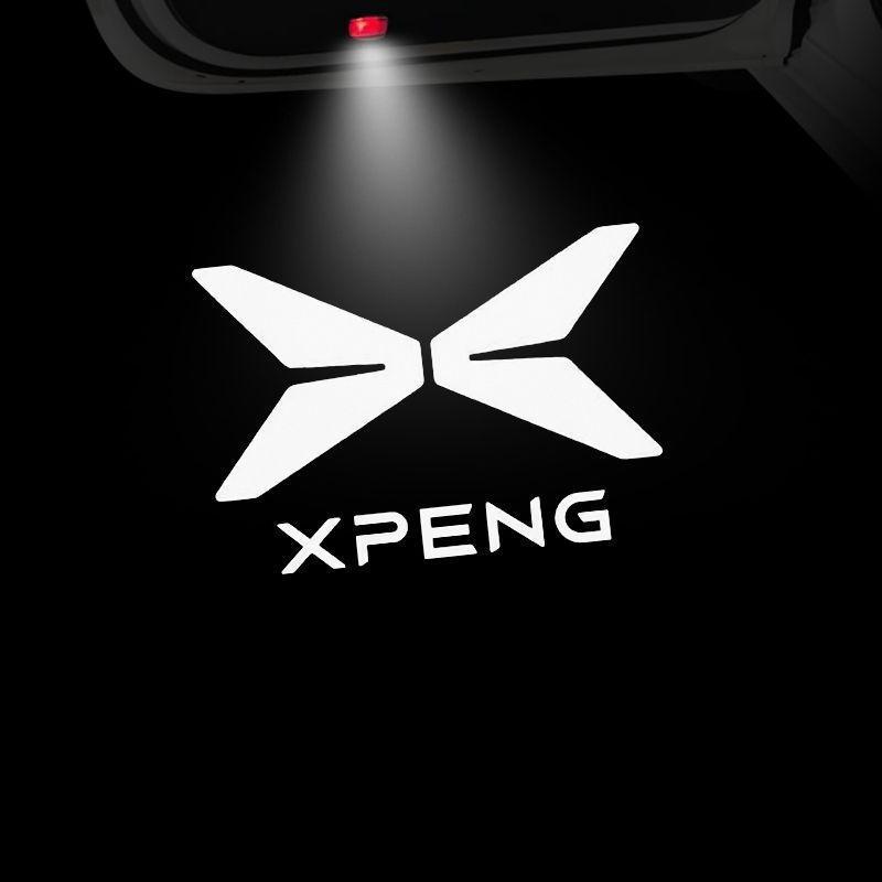 2PCS For Xpeng G9 2022 2023 2024 2025 LED Car Logo Laser Projector Welcome Door Lights Lamps Projection Atmosphere Light