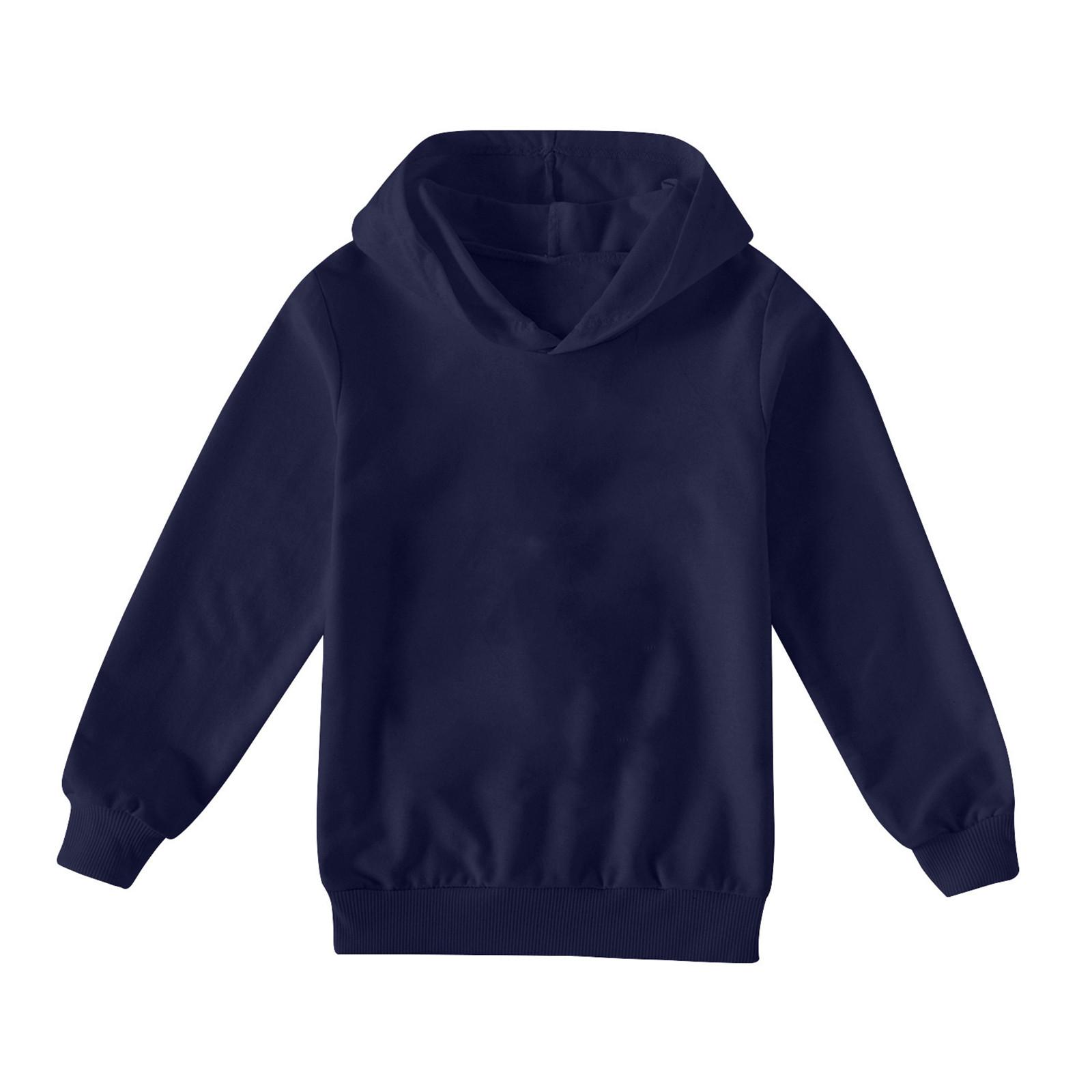 

Children s Boys Fashion Solid Color Pullover Casual Versatile Hoodie 160
