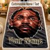 Flannel BlanketKendrick Lamar Custom Name Text Personalized Soft Warm Throw Blanket Home Decor Gift