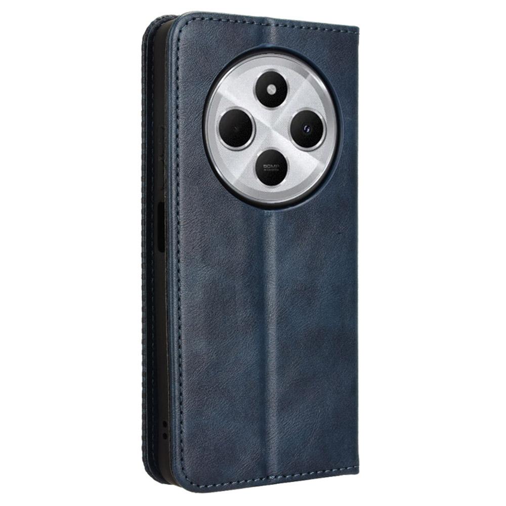 For Xiaomi Poco C75 4G/Redmi 14R 5G/14C 4G/A4 5G Leather Case Wallet Stand Retro Texture Phone Cover