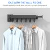 Wall-Mounted Foldable Aluminum Alloy Clothes Drying Rack Home Laundry Clothesline Hanger for Balcony Bedroom Kitchen Living Room