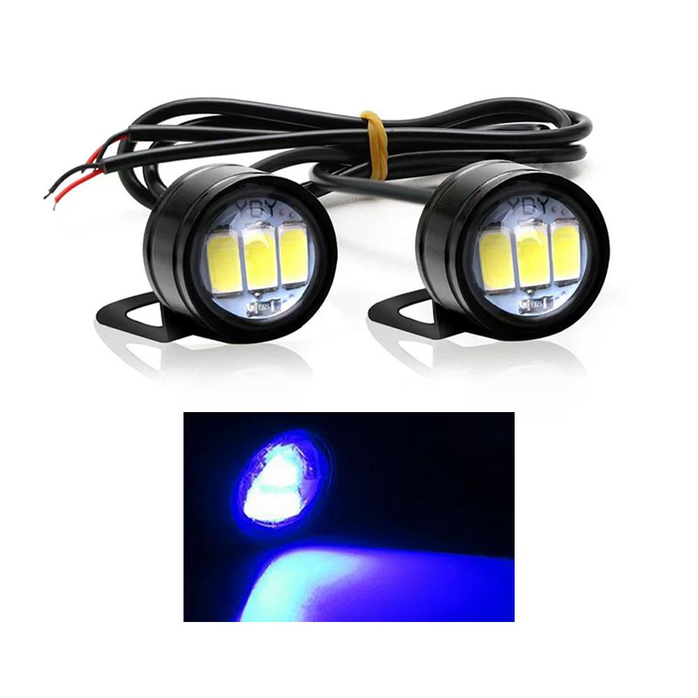 2ks Motocykl Auto LED DRL Denní svícení Záložní světlo Eagle Eye Automobily Parkovací směrové světlo pro couvání