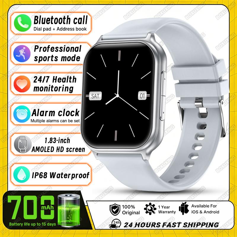 

New Bip 6 Pro Smart Watch Men Sports Fitness Heart Rate GPS Track IP68 Waterproof Bluetooth Call Sleep Smartwatches Women серый