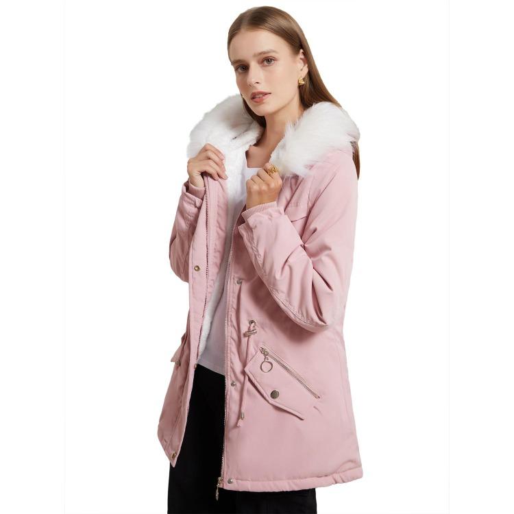 Women Winter Parka Coat Mid Length Puffer Jacket Quilted Fleece Lined Water Repellent Windproof Outdoor Daily Overcoat Plus Size S 4XL New