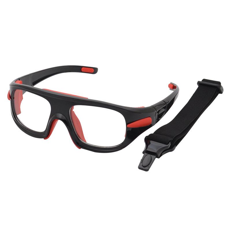 Sports Glasses, Explosion-proof Goggles, Specialized for Basketball and Football, with Interchangeable Temple Arms, Can Be Fitted with Prescription