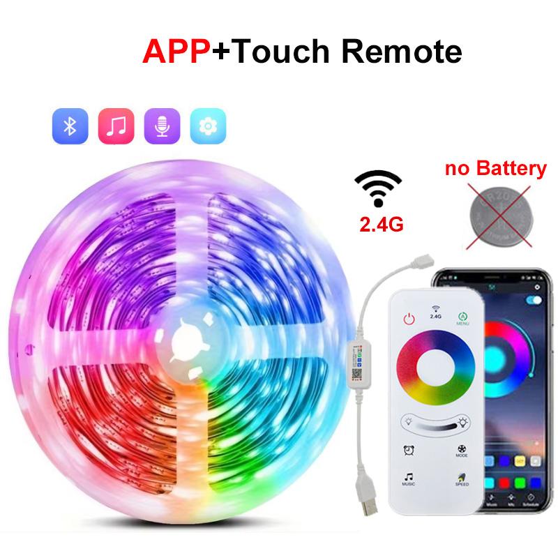 Taśmy LED USB Sterowanie Aplikacją Zmiana Koloru 5050 RGB Światło LED Elastyczna Taśma Lampy do Dekoracji Pokoju Podświetlenie TV Dioda