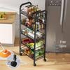 Multi-Layer Mobile Storage Rack for Kitchen, Bedroom, and Bathroom