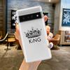 Für Google Pixel 10 Pro 10A Handyhülle Pixel 9 Pro XL Pixel 8 Pro 9A 8A 7A 7 6A 6 Pro Weiche Hülle Paar Cartoon Krone König Königin