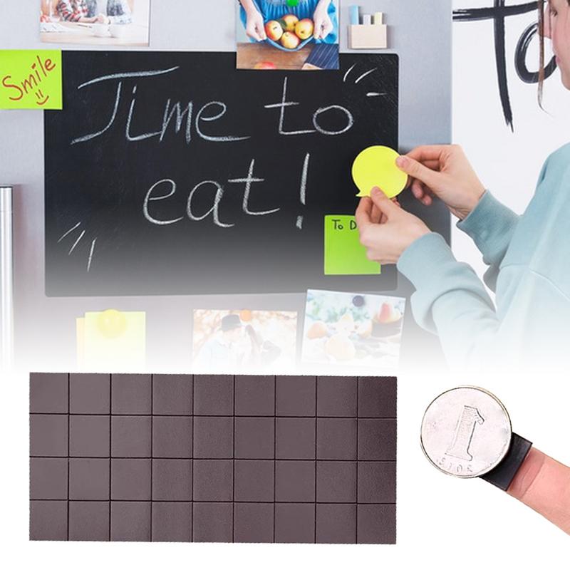 Magnet Sheets With Adhesive Ultra-Thin Wall Magnet Strong Magnetic Strip Self Adhesive Magnets Square Magnetic Sheets
