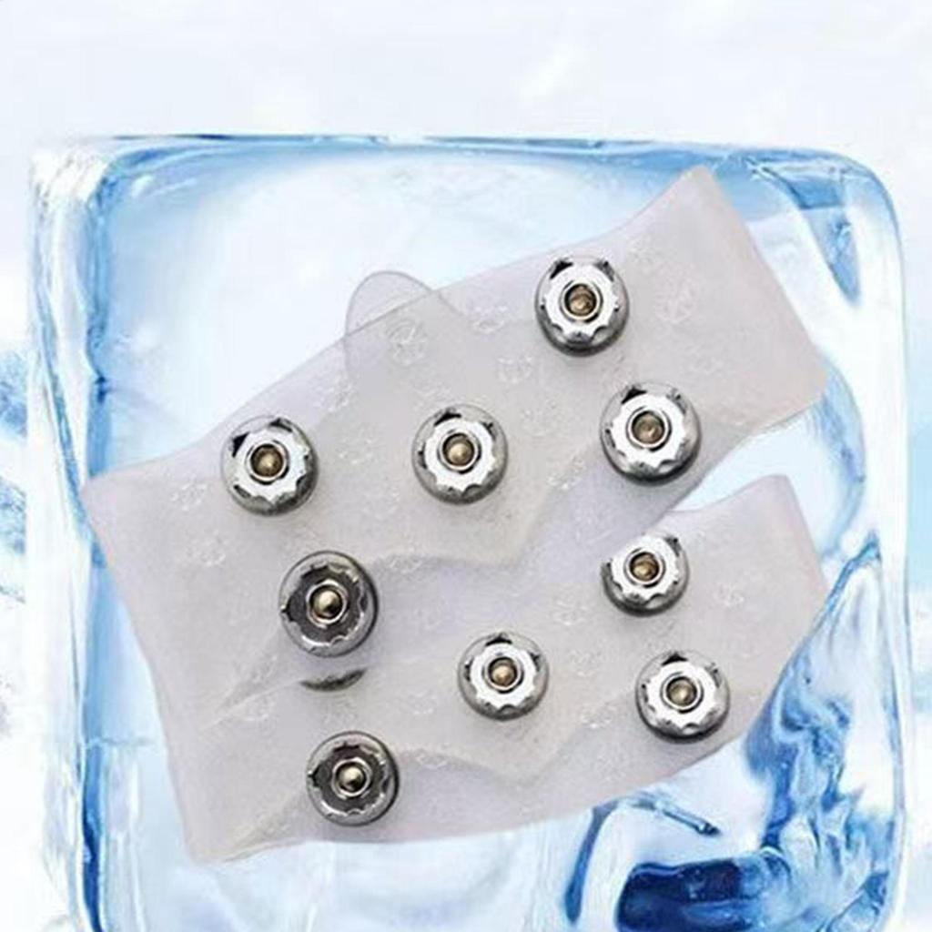 5 Studs Snow Ice Claw Anti-Skid Snow Ice Climbing Shoes Spikes Grips Cleats Over Transparent non-slip Shoes Covers Crampons