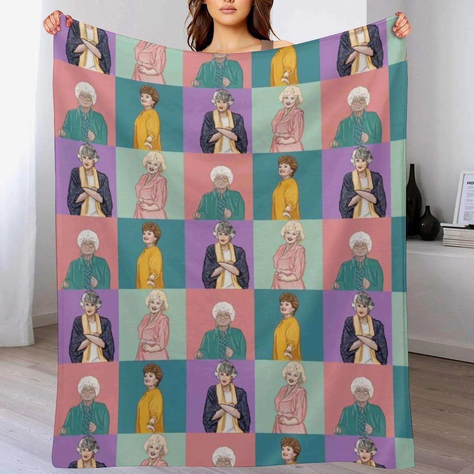 The Original Golden Girls Throw Blanket Flannel Fleece Soft Warm Throw Blanket Size: 75*100cm, Weight: 230 GSM