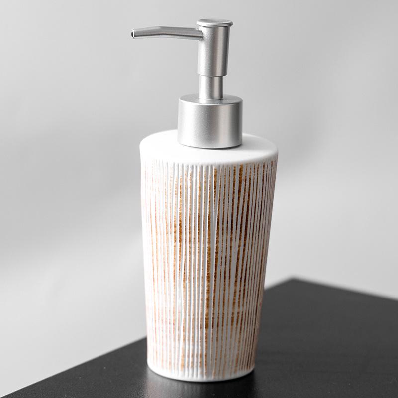 Ceramic Bathroom Soap & Lotion Dispenser Pump