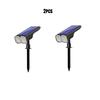 RGB Solarstrahler 18 LED Außen Wasserdicht Farbwechsel Mehrfarbig Weg Terrasse Tor Zaun USB/Solar Landschaftsstrahler