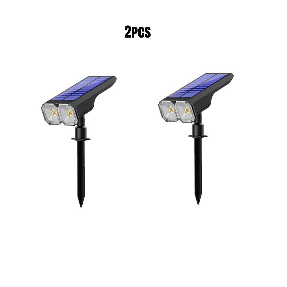 

RGB солнечный точечный светильник 18 светодиодов уличный водонепроницаемый меняющий цвет многоцветный дорожка патио ворота забор USB/солнечный ландшафтный прожектор 2Pcs