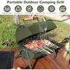 Foldable Barbecue Grill Outdoor Portable Charcoal Grill  Mini Smoker Two Side Carbon for Travel Backyard Picnic Beach