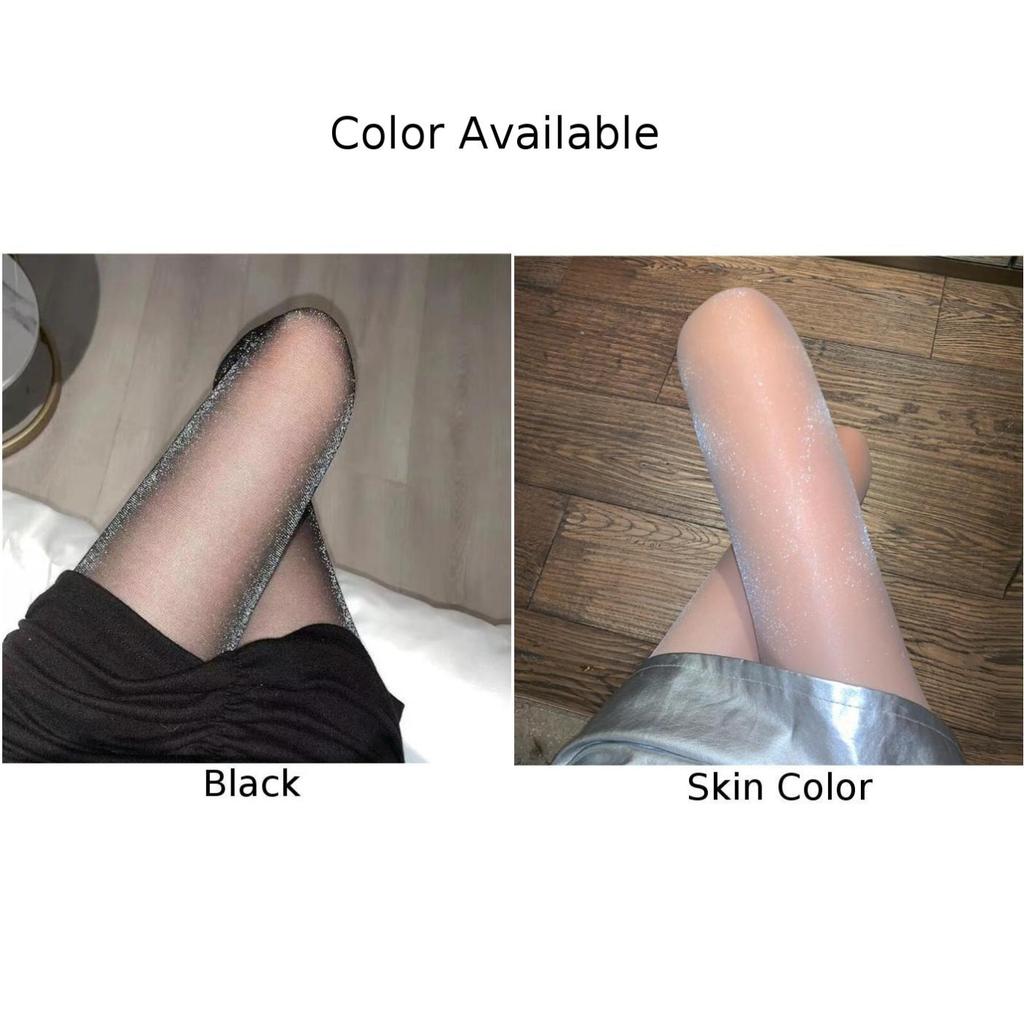 Solid Color Women\'s Pantyhose Sparkle Tights All Season Daily