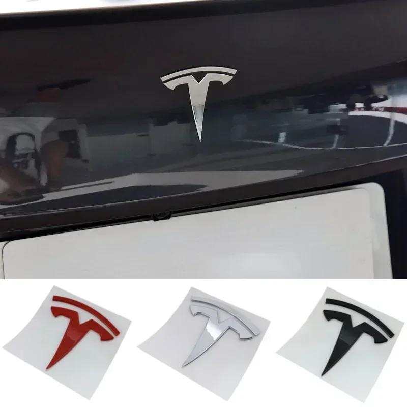 Samolepka na auto Tesla 9x8.8cm ABS Znak modelu Y Samolepka na víko kufru auta pro logo Tesla Auto Zadní Decal Vnější Dekorace