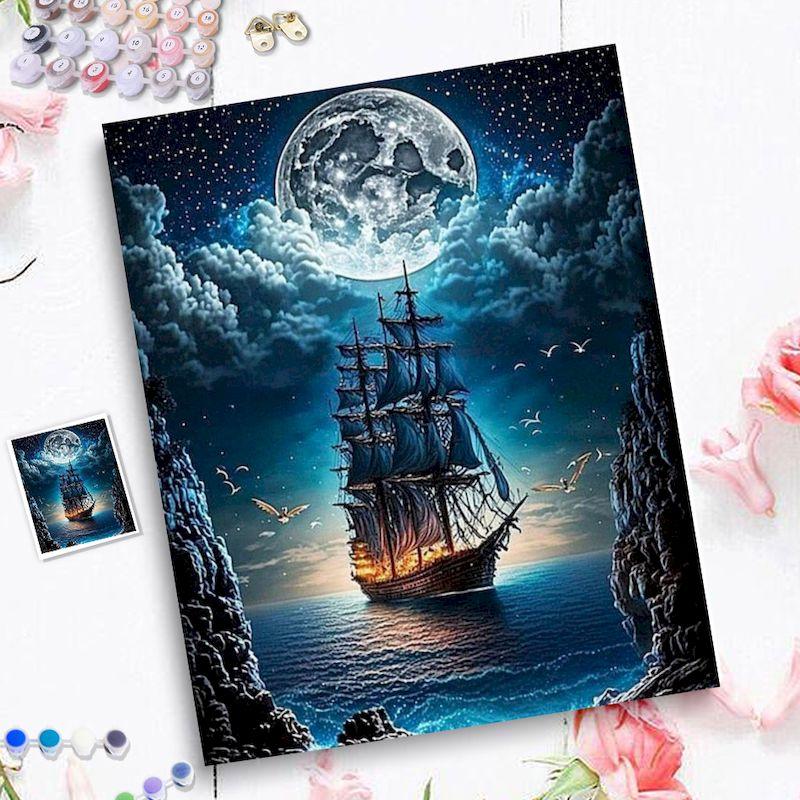 CHENISTORY Abstract Paint By Numbers Handpainted Canvas Painting Starry Sky Painting By Numbers For Living Room Wall Home Decora