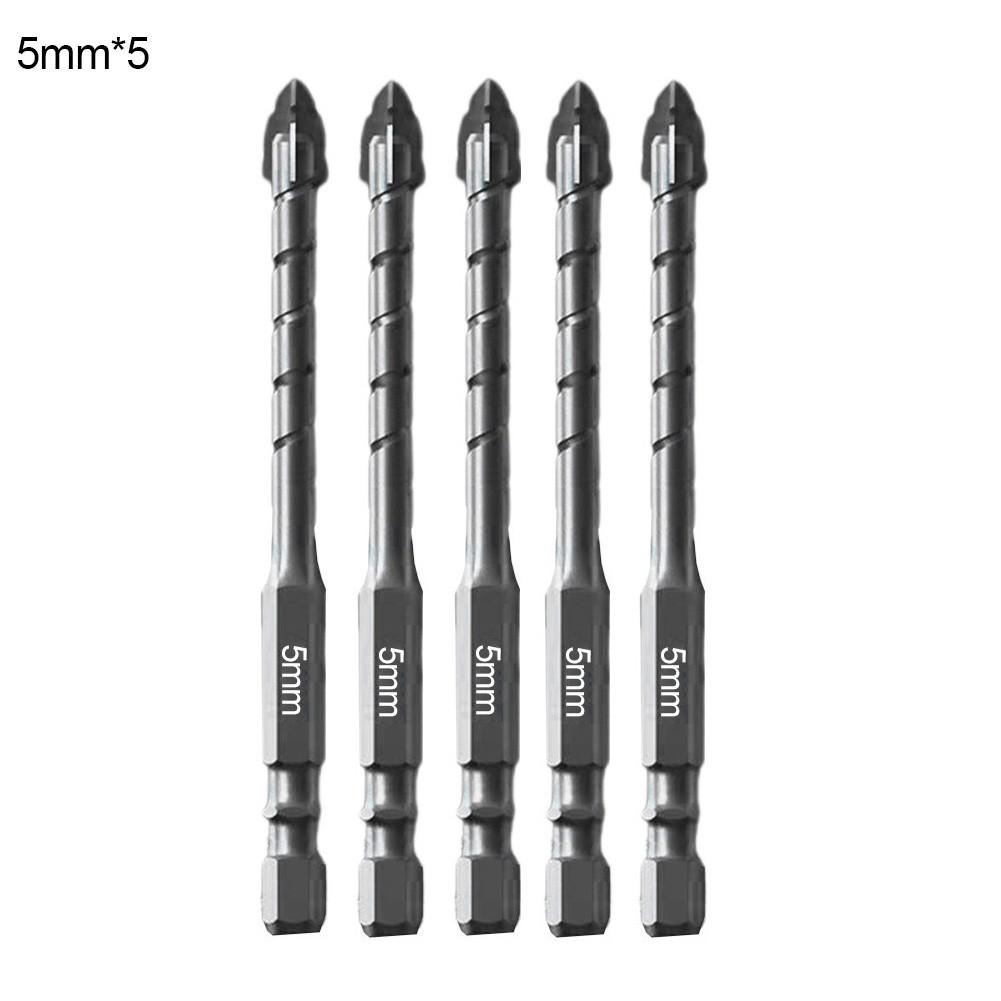 High Speed Eccentric Drill Bit Set for Glass Tiles 5pcs Tungsten Steel Alloy