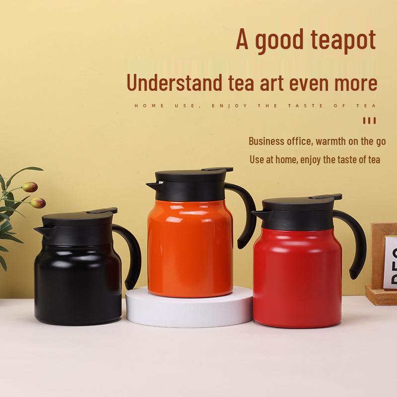Large Capacity 316 Stainless Steel Stewing Teapot with LED Display and Wood Grain Handle