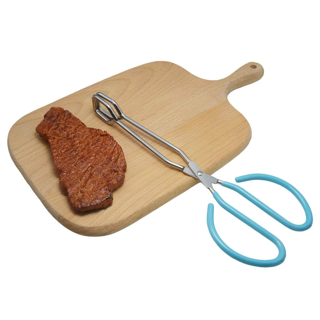 Küchenschere Zange Mit Blauem Griffstück Komfortabler Griff Edelstahl Schere Kochzange Brotklemme Fleischpinzette