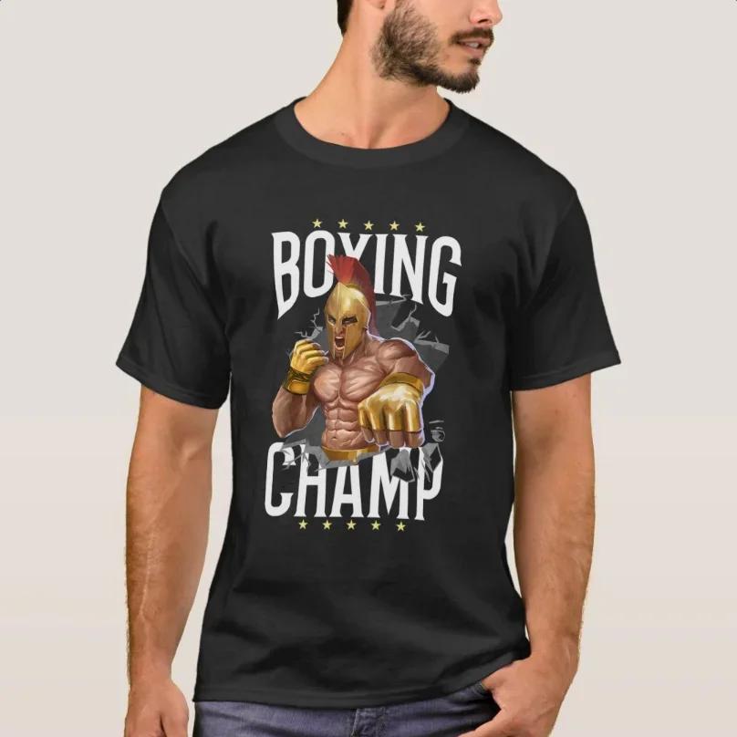 Spartanischer Box-Champion Punch Fighter Boxer Krieger T-Shirt Kurzarm Lässig 100% Baumwolle Rundhals Sommer Herren T-Shirt Größe S3XL