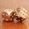 2/3/4/5/6Pcs 15Mm Metal Dice Solid Brass Gold High-Quality 6-Sided Game Dice Hand Polished Stress Relieving Family Gathering Toy