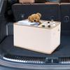 Car Storage Box Multi Compartment Car Organizer Space-Saving Foldable Leather Bin No Lid Holder For Van Truck Driver Groceries