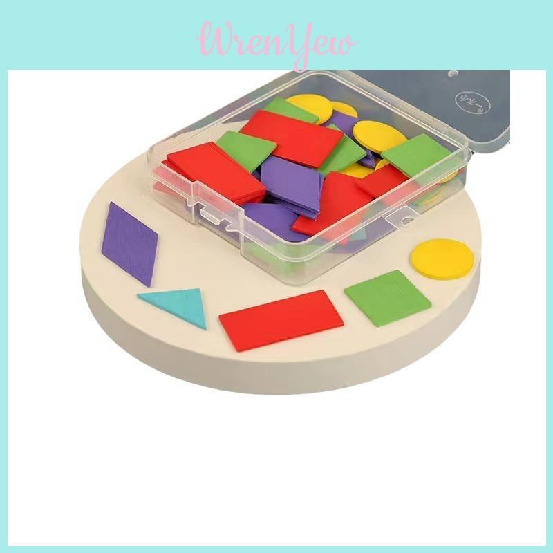 Wooden Geometry Tangram Wooden Stick Set Teaching Aids For Grade One Students