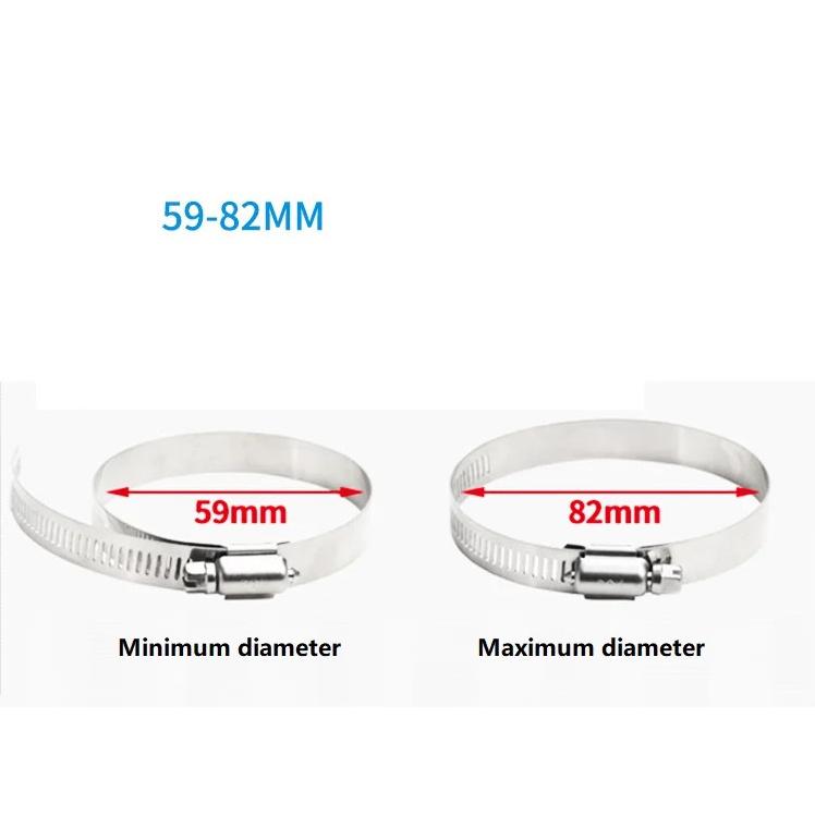 Adjustable Pipe Clamps 201 Stainless Steel Hose Clips Fuel Hose Clamps for Pipe Worm Drive Durable Anti-oxidation 8-300mm