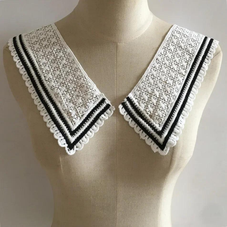 Perfect Match White Hollow Lace Milk Silk Collar Sewn On The Clothes Decorative Applique Neckline Diy Embroidery Wedding Dress Accessories