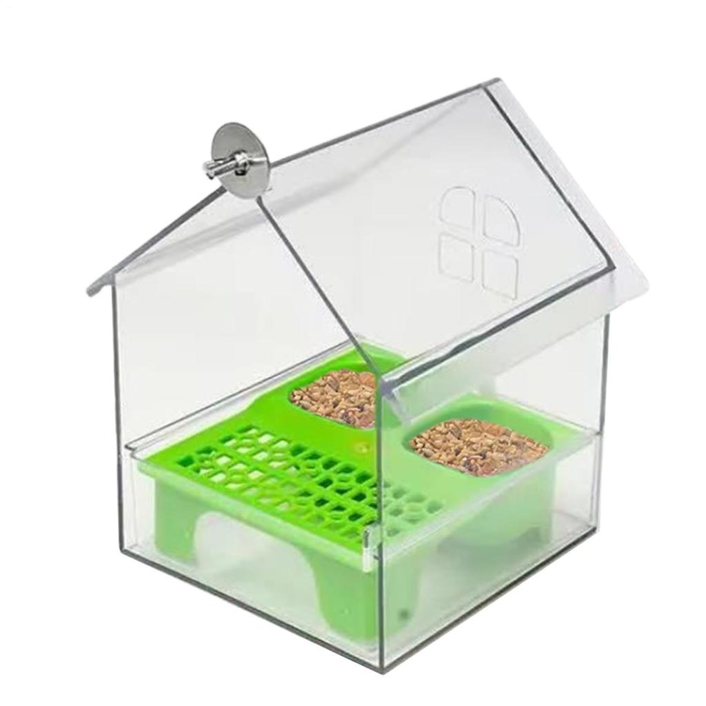 Removable External Parrot Feeder For Outdoor Use, Bird Feeder House, Transparent Bird Bath, Easy To And Clean