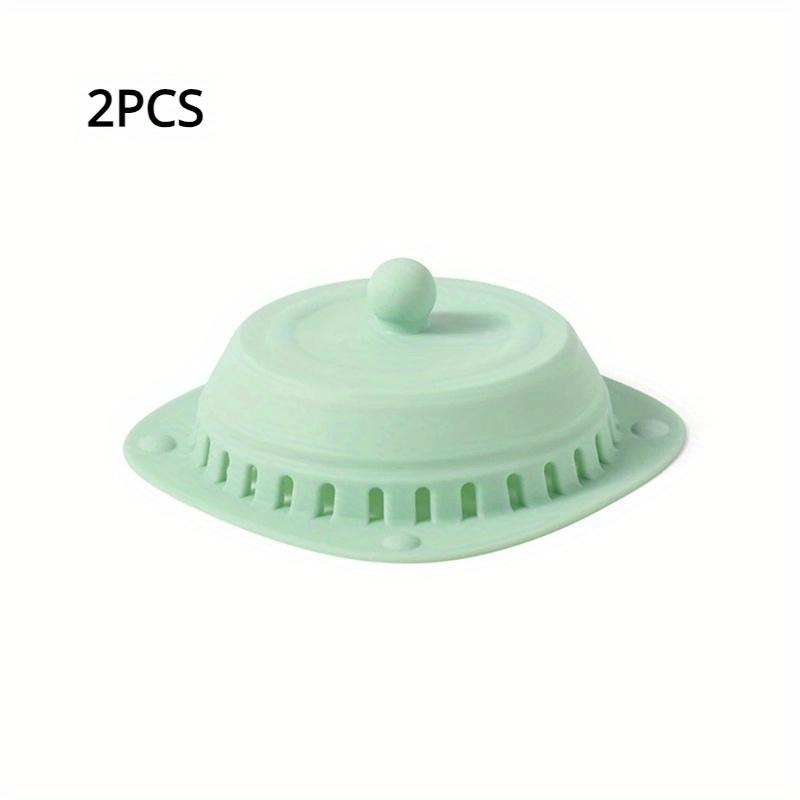 

2 шт. Крышка сливного отверстия для пола, Сетчатый фильтр для кухонной раковины, Фильтр для душевого слива, Улавливатель волос, Пробка, Дезодорирующий, Предотвращающий засоры, Аксессуары для ванной комнаты light green