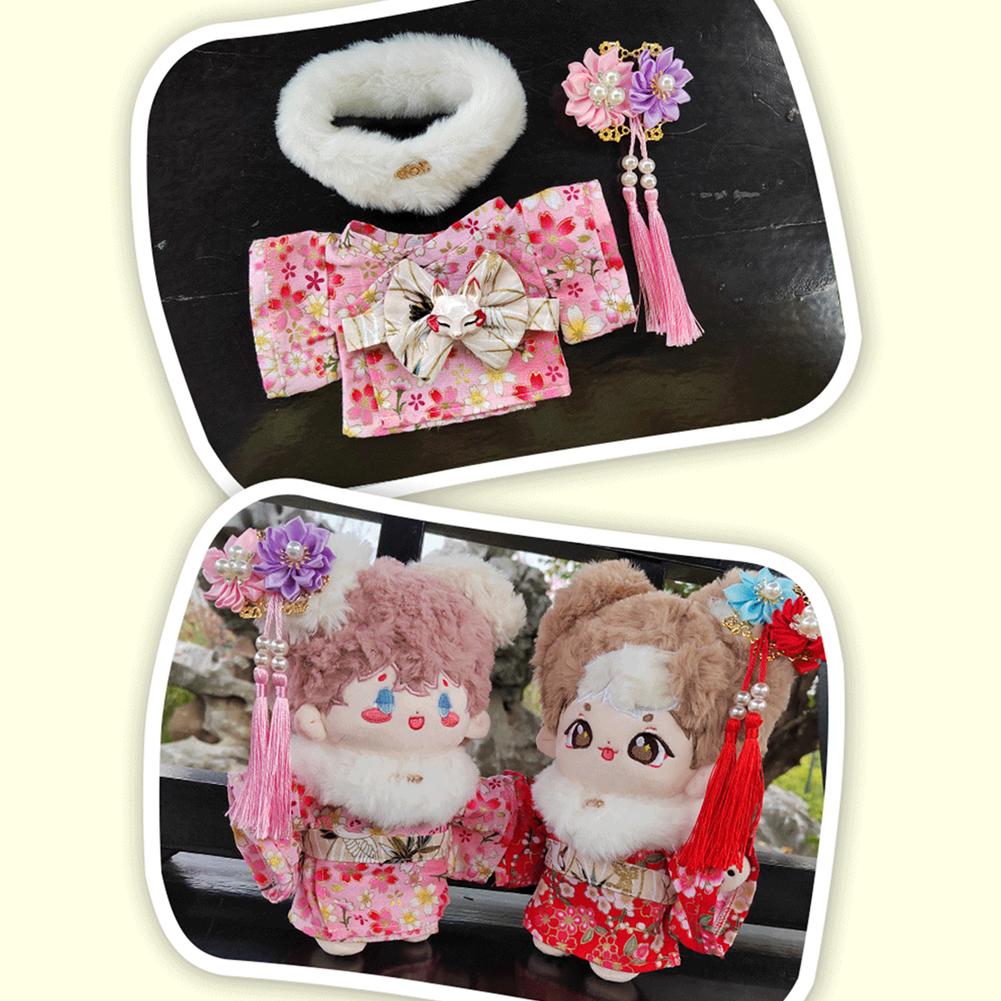 Miniature Kimono Skirt Set for 17cm Labubu Dolls Cute DIY Doll Clothes Fashion Accessories Lovely Outfit Gifts for Girls Friends