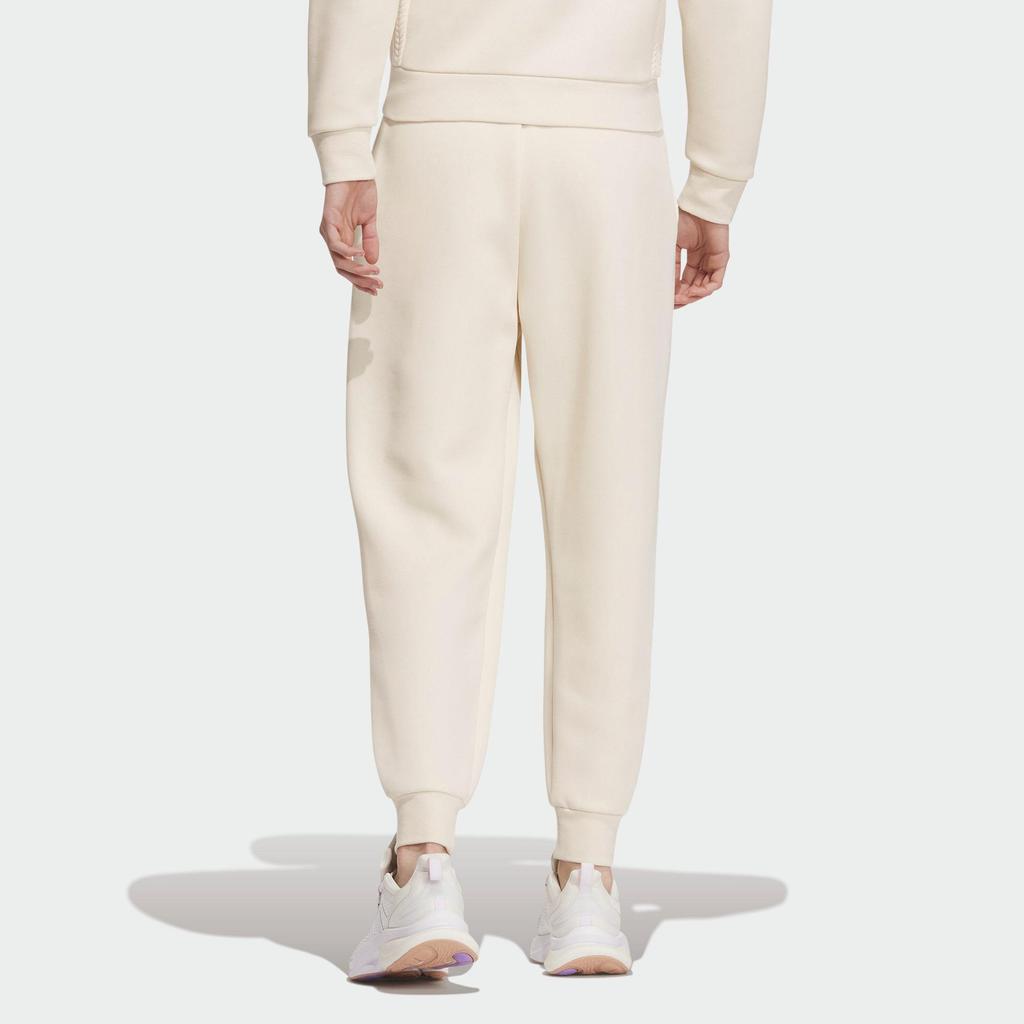 Adidas Lounge 7/8 Joggers with Knit Cuffs Women Bottoms Wonder-White IP7054